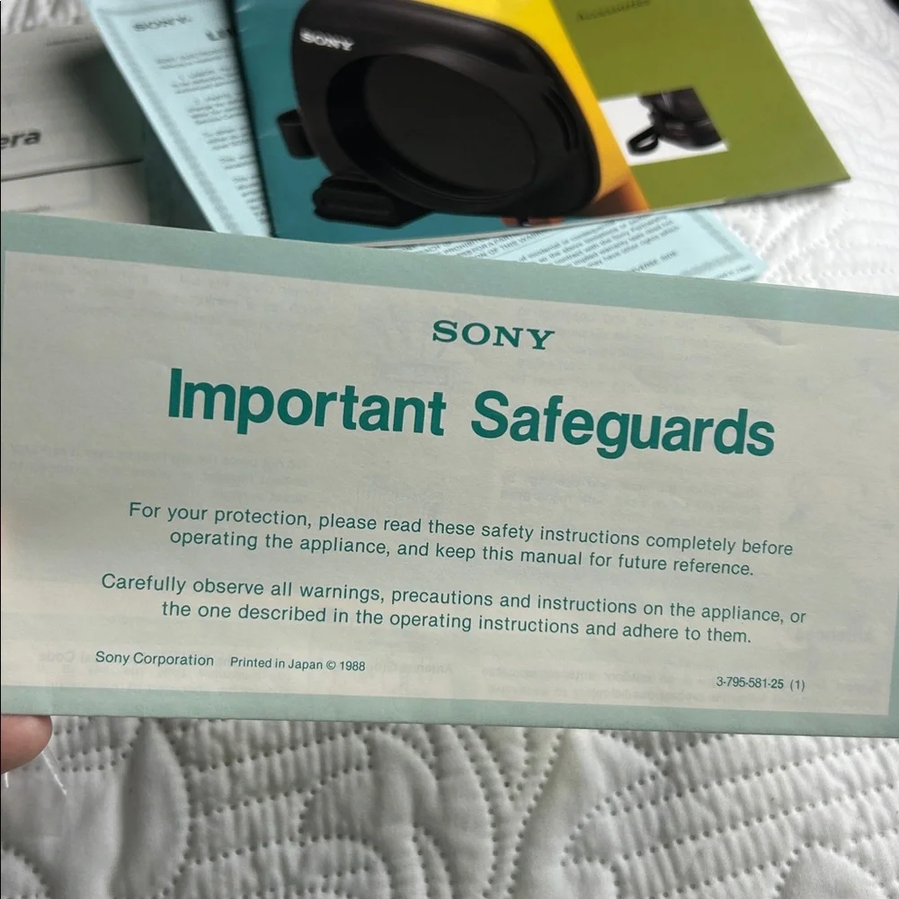 Sony Handycam Camcorder Video Camera Recorder Instruction Manuals